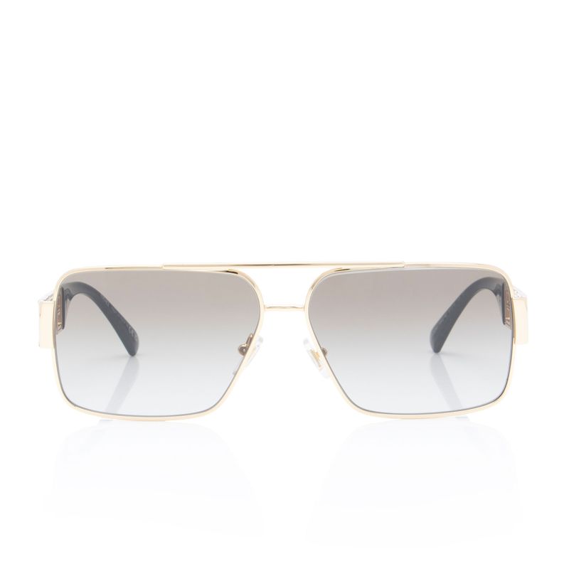 Versace Greca Cutout Rectangular Sunglasses